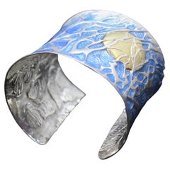 Pulsera, Coral Azul Schiava, Plata de Ley, Regalo Único, Hecho a Mano, Italia