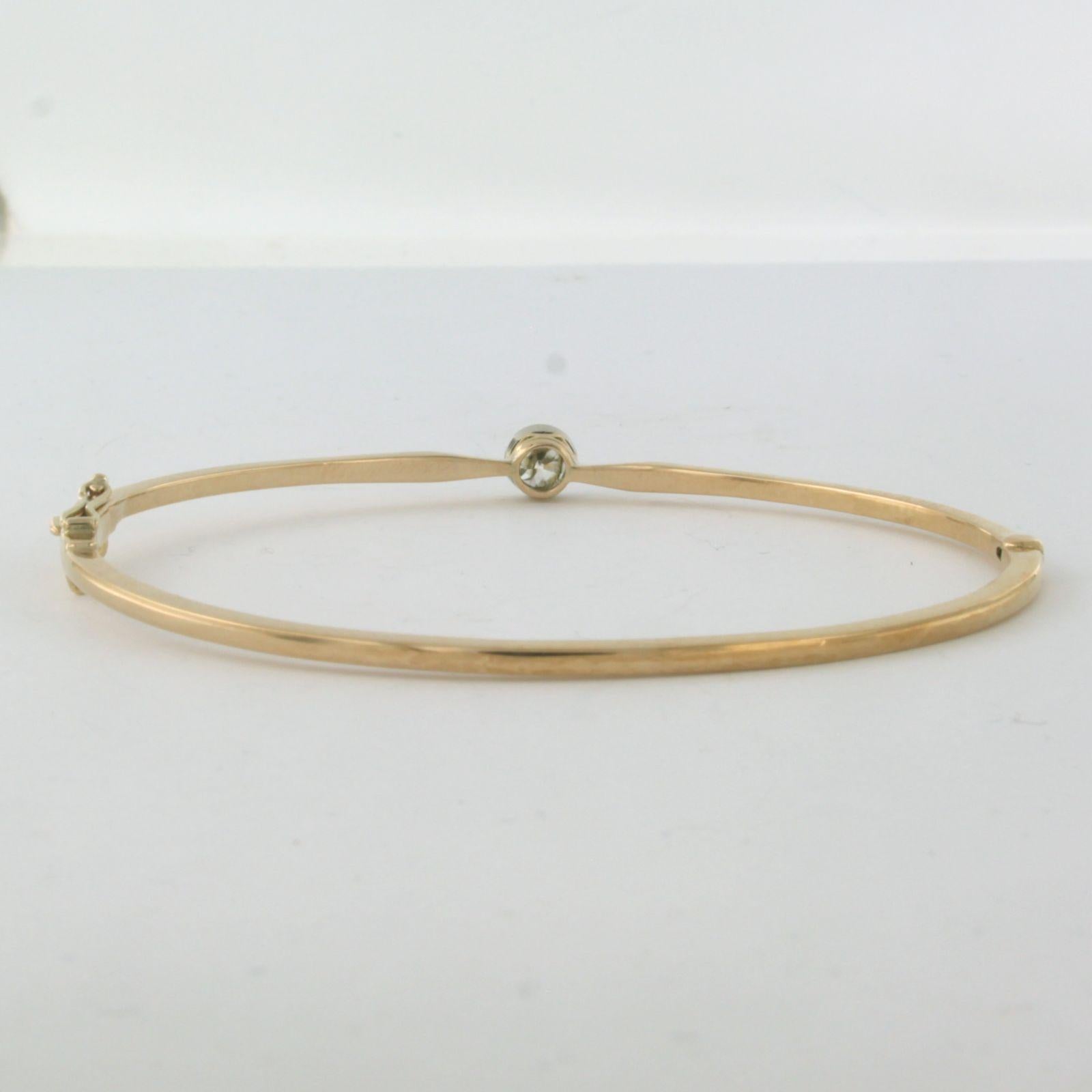 Bracelet en or bicolore 14 carats serti de diamants Pour femmes en vente