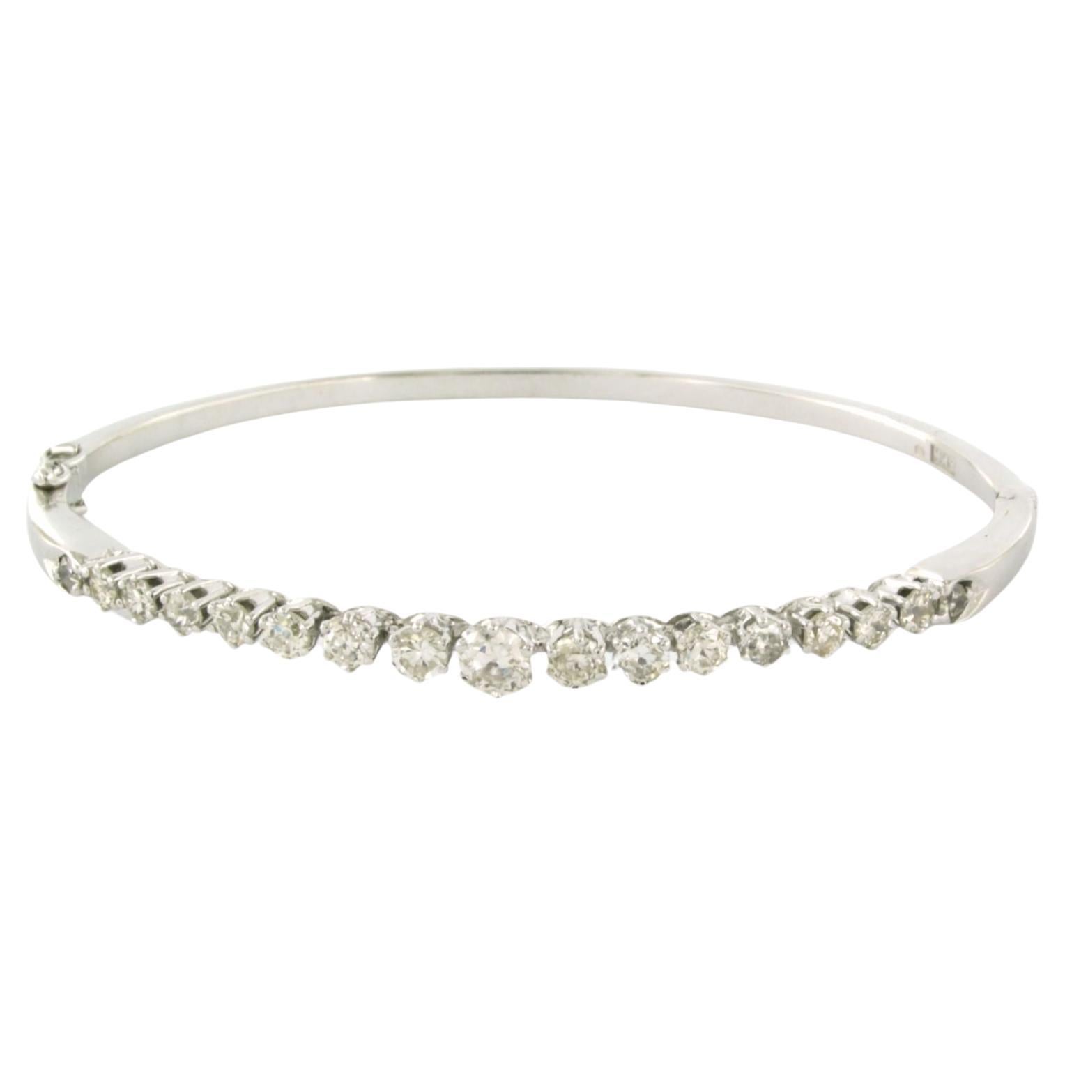 Bracelet set with old Amsterdams cut diamonds 18k white gold