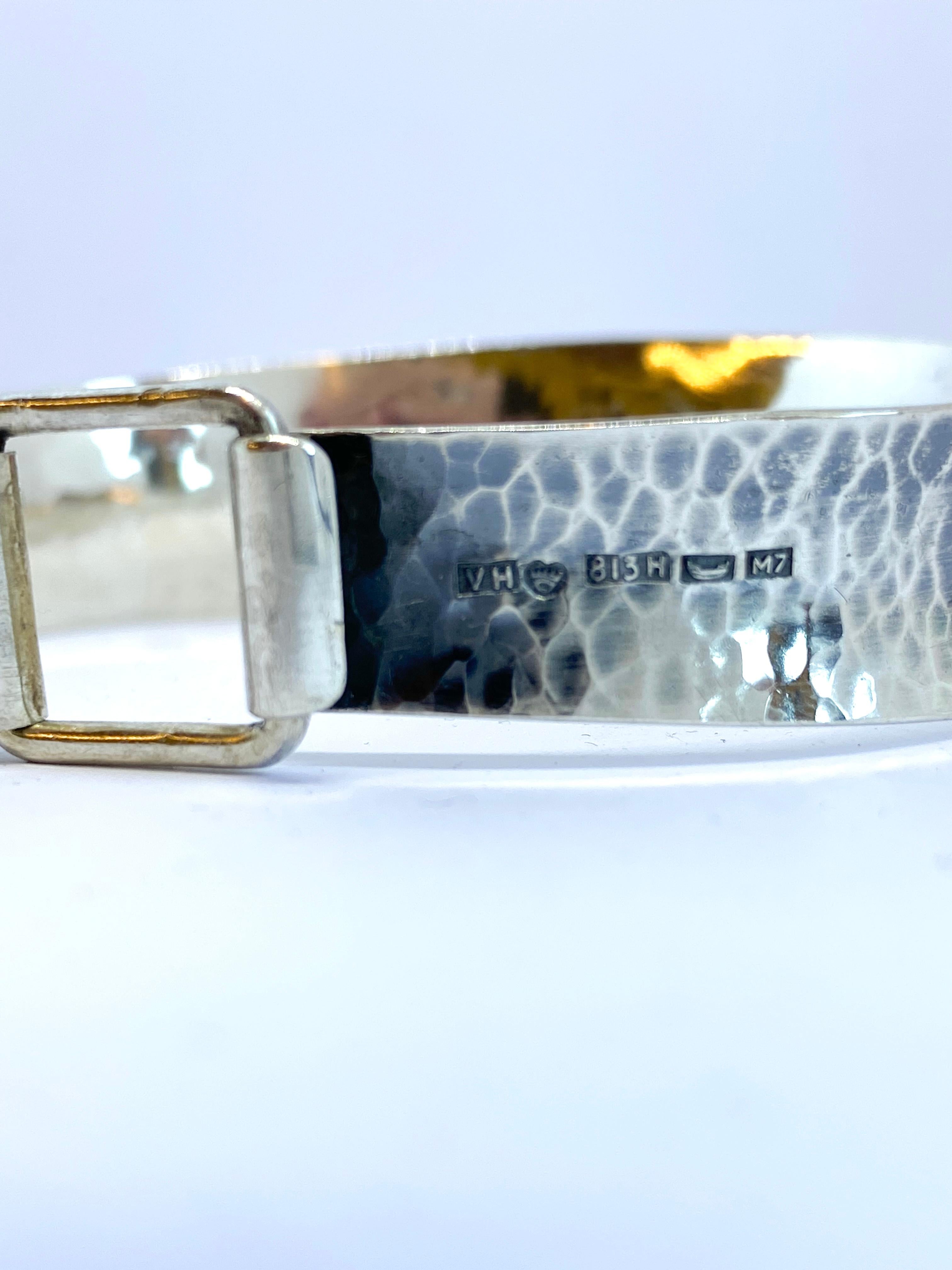 Bracelet en argent fabriqué en Finlande par V. Hamara Unisexe en vente