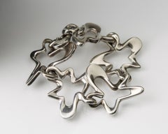 Bracelet “Splash” Designed by Henning Koppel for Georg Jensen, Denmark, 1940s
