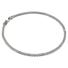 Bracciale Tennis Diamante 2,46 Cwt. Oro bianco 18 carati con incastonatura a punta tornita
