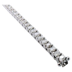 Bracelet Tennis Diamond 4.85 Ct Brilliant Cut White Gold 18 Karat