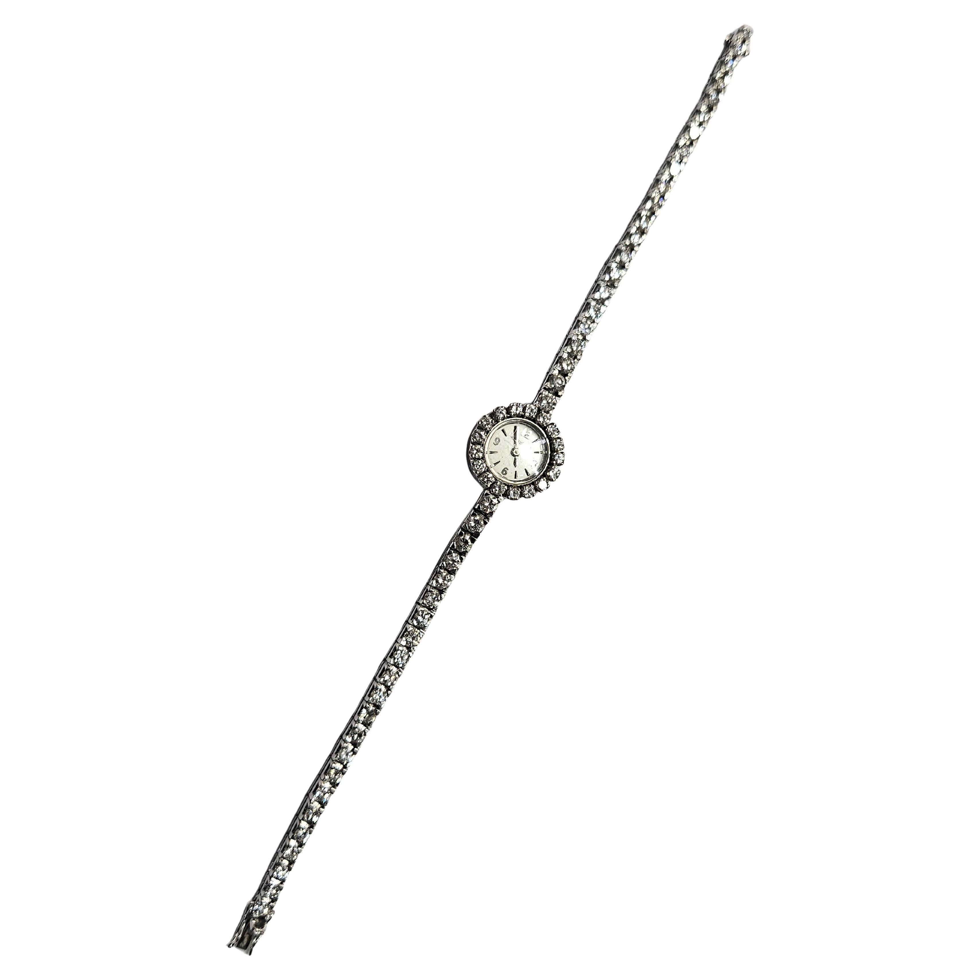 Contemporary Bracelet Watch Jaeger-LeCoultre Brilliant Cut Diamond 5 Ctw White Gold 18 Karat For Sale
