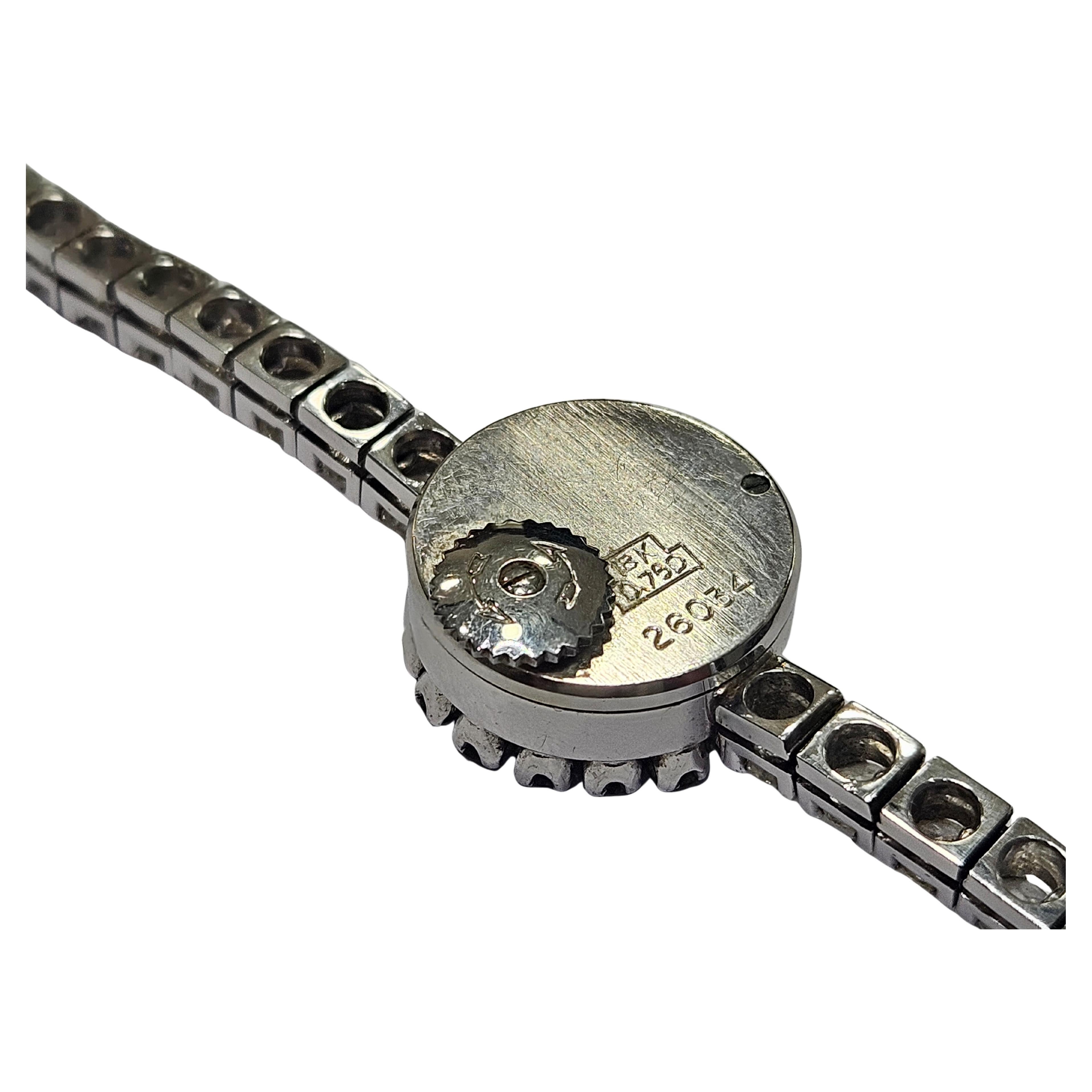 Bracelet Watch Jaeger-LeCoultre Brilliant Cut Diamond 5 Ctw White Gold 18 Karat For Sale 2