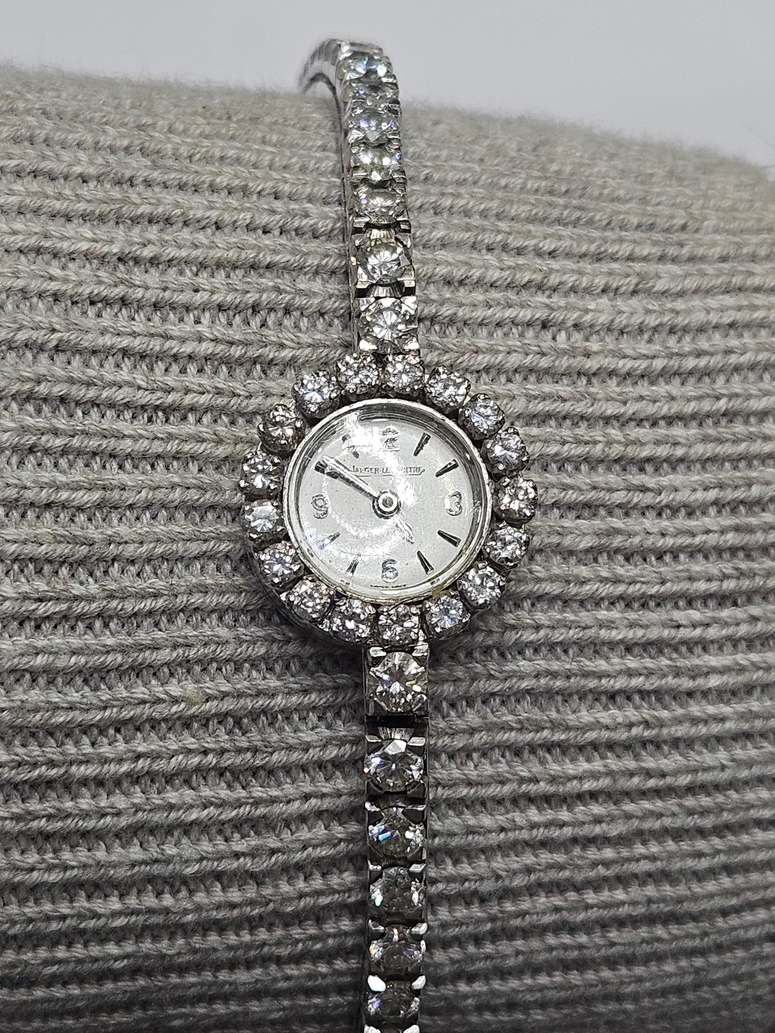Bracelet Watch Jaeger-LeCoultre Brilliant Cut Diamond 5 Ctw White Gold 18 Karat For Sale 3