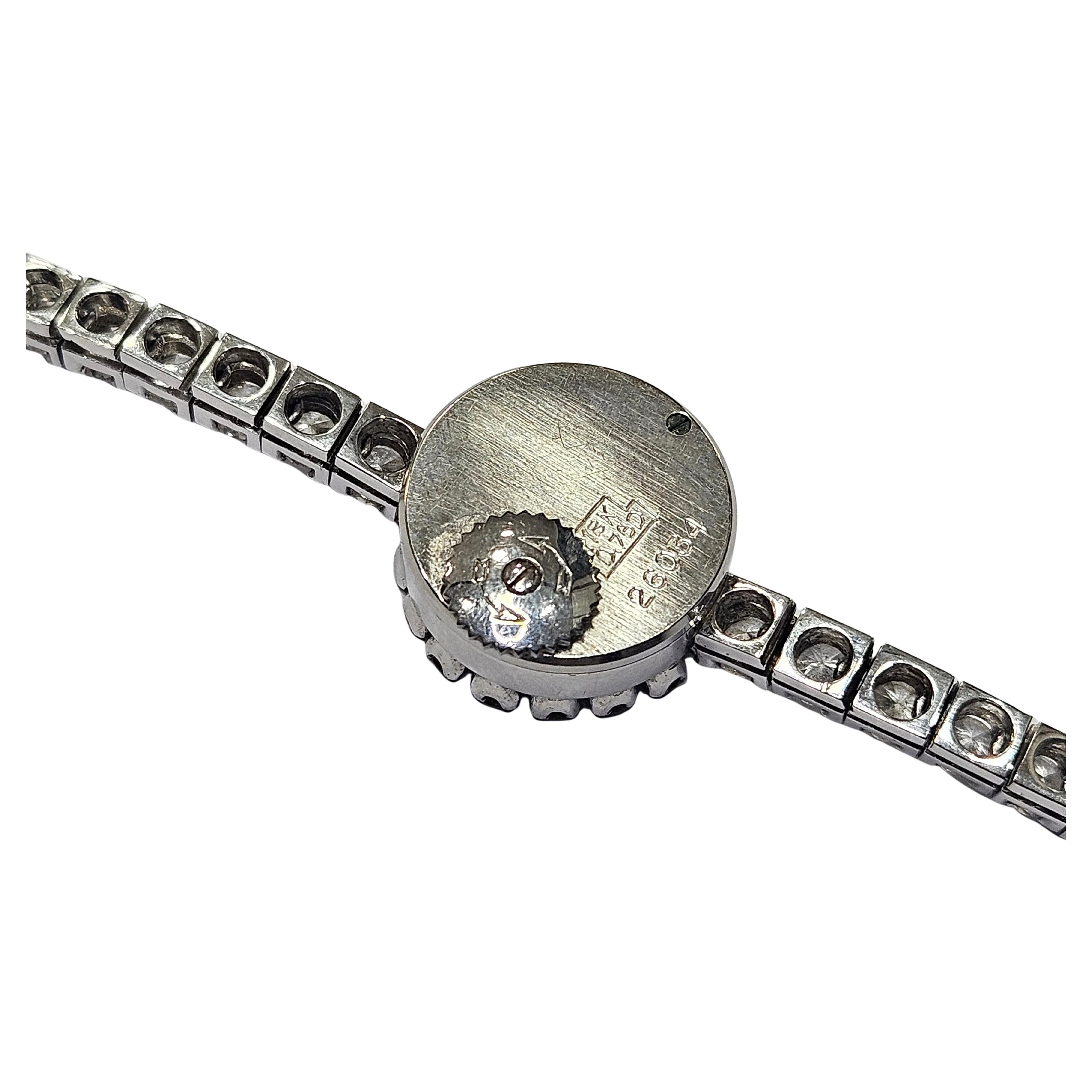 Bracelet Watch Jaeger-LeCoultre Brilliant Cut Diamond 5 Ctw White Gold 18 Karat For Sale 4