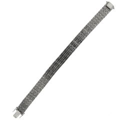 18k White Gold Bracelet with Matte Finishing and Diamonds