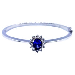 Vintage Bracelet White Gold Tanzanite