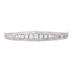 Bracelet with 15 Brilliant-Cut Diamonds Total Approx. 0.95 Ct