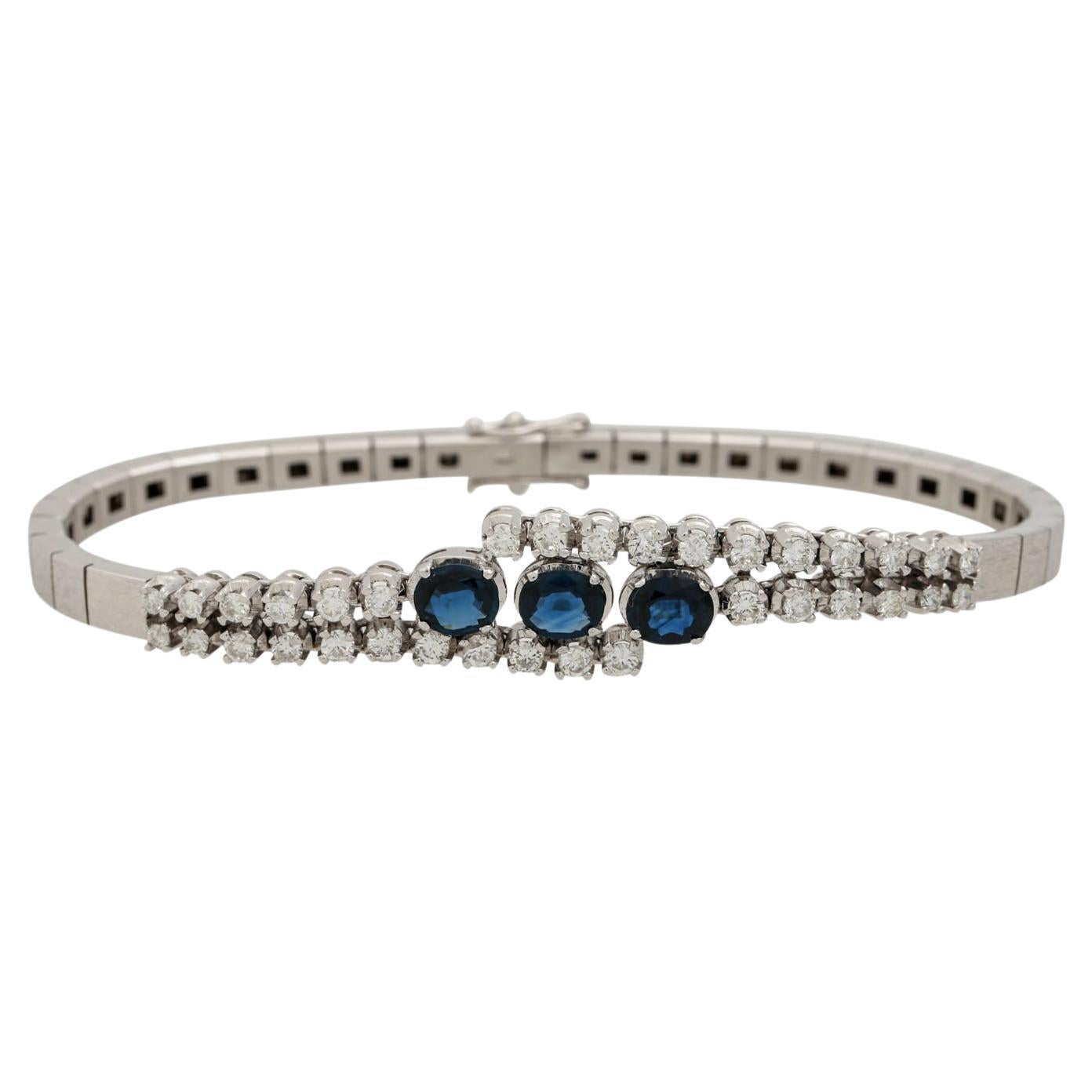 Flat Curb Bracelet with Approx. 1.0 Ct FW-W/Vsi-Si For Sale at 1stDibs