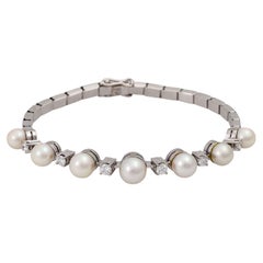 Antique Bracelet with 7 cultured pearls