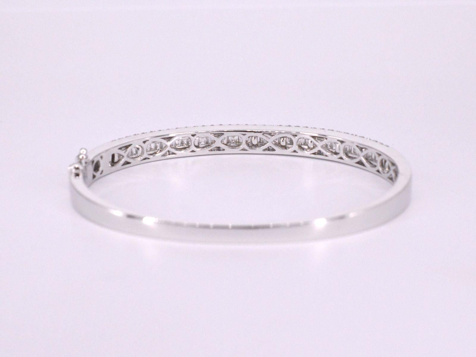 Bracelet with Baguette and Brilliant Diamonds For Sale 1