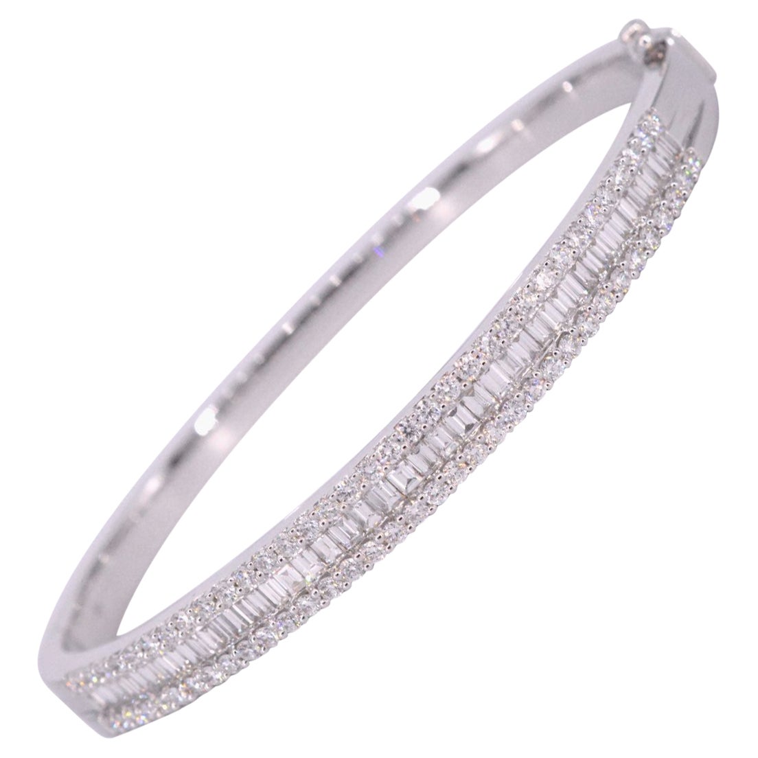 Bracciale con diamanti Baguette e Brillante