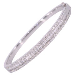 Bracciale con diamanti Baguette e Brillante