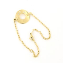 Bracelet with brilliant cut diamonds up to 0.07ct 18k gold 6.0 gram
