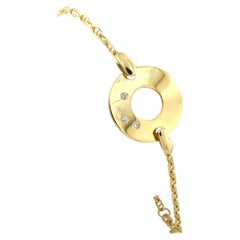 Bracelet with brilliant cut diamonds up to 0.07ct 18k gold 6.0 gram