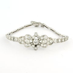 Bracelet with brilliant cut diamonds up to 3.20ct 14k gold 12.7 grams