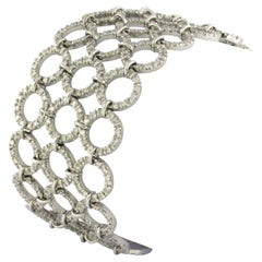Bracelet with brilliant cut diamonds up to 6.48ct 18k gold 41.6 grams