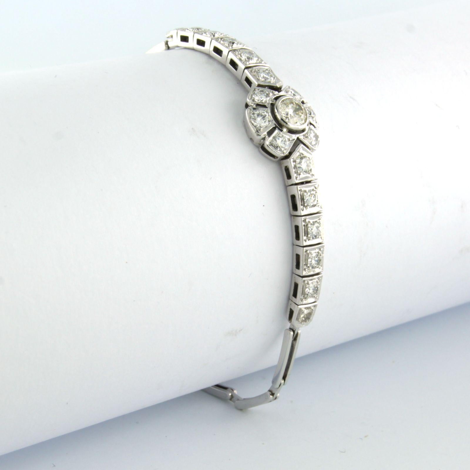 Bracelet with Diamond 14k white gold In Good Condition For Sale In The Hague, ZH