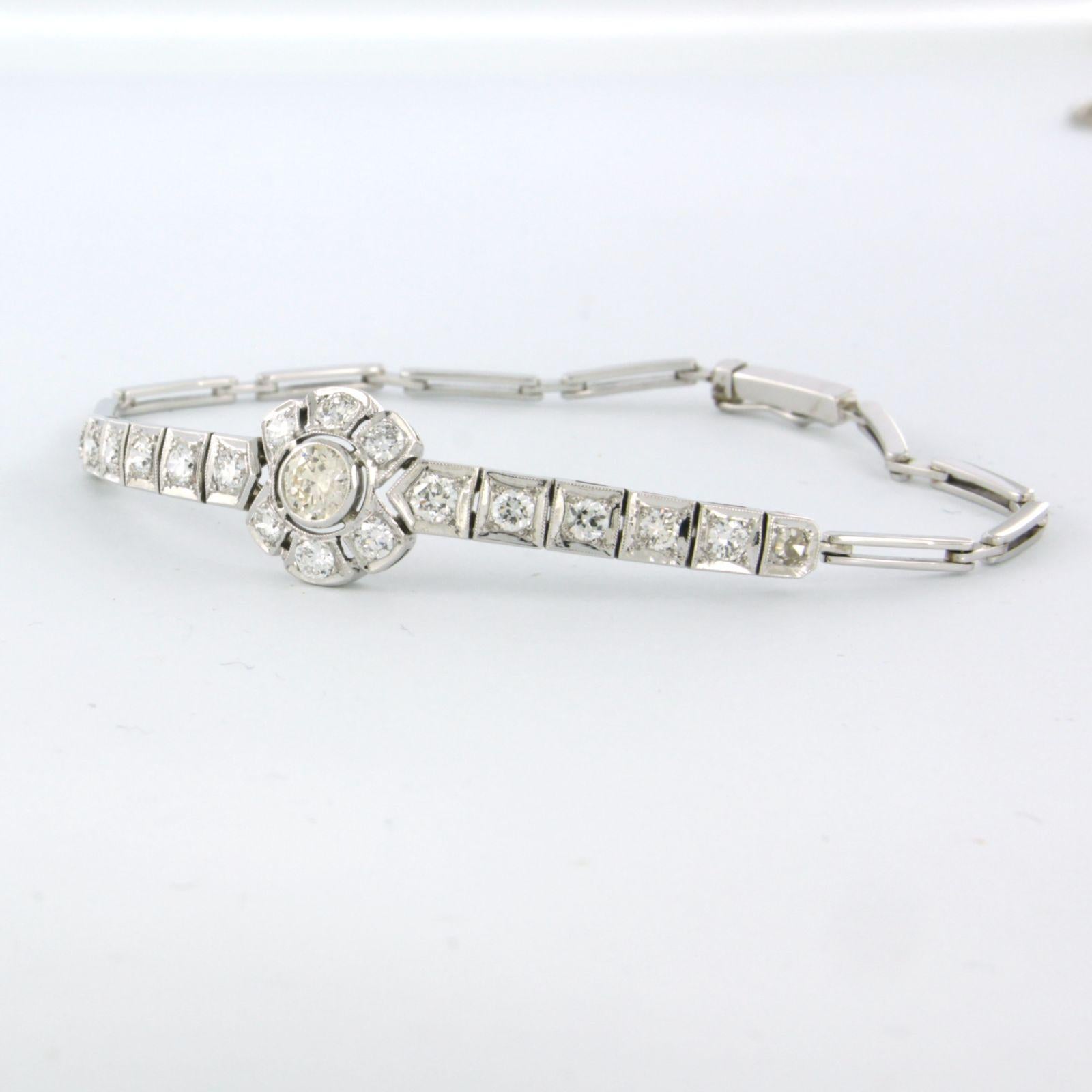 Bracelet with Diamond 14k white gold For Sale 2