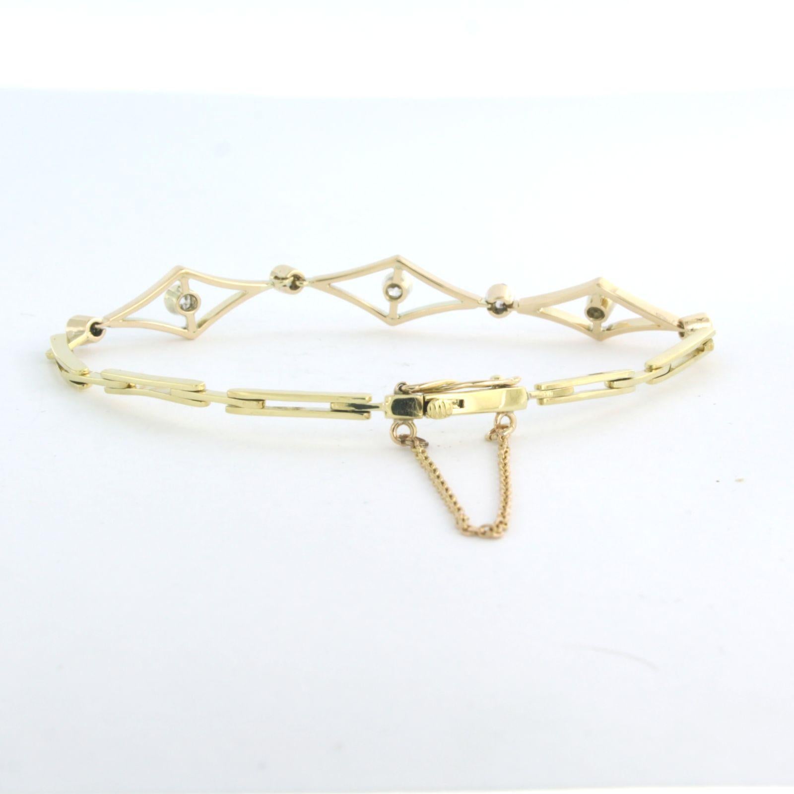 Modern Bracelet with diamond 14k yellow gold For Sale