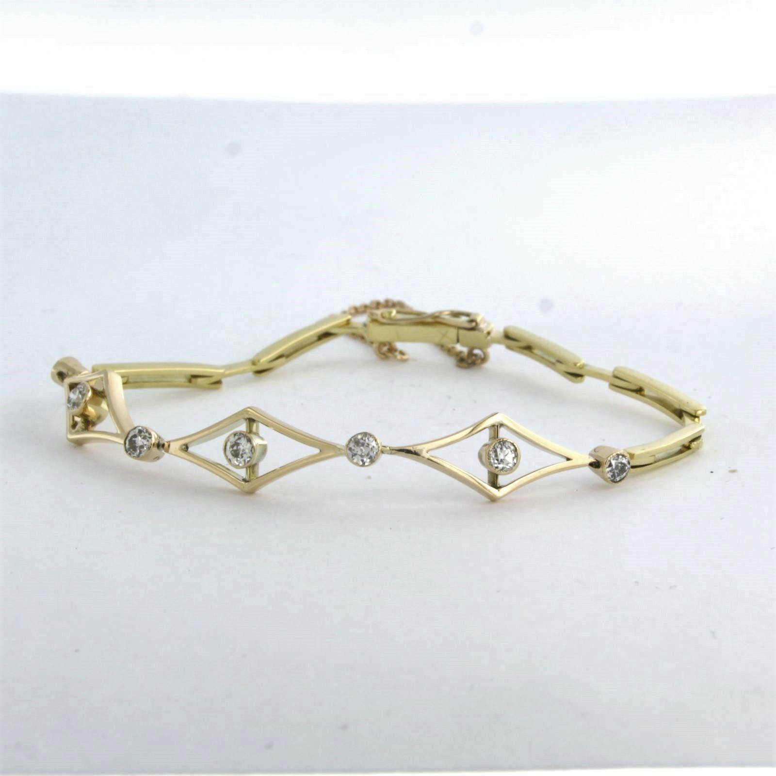 Bracelet with diamond 14k yellow gold For Sale 1