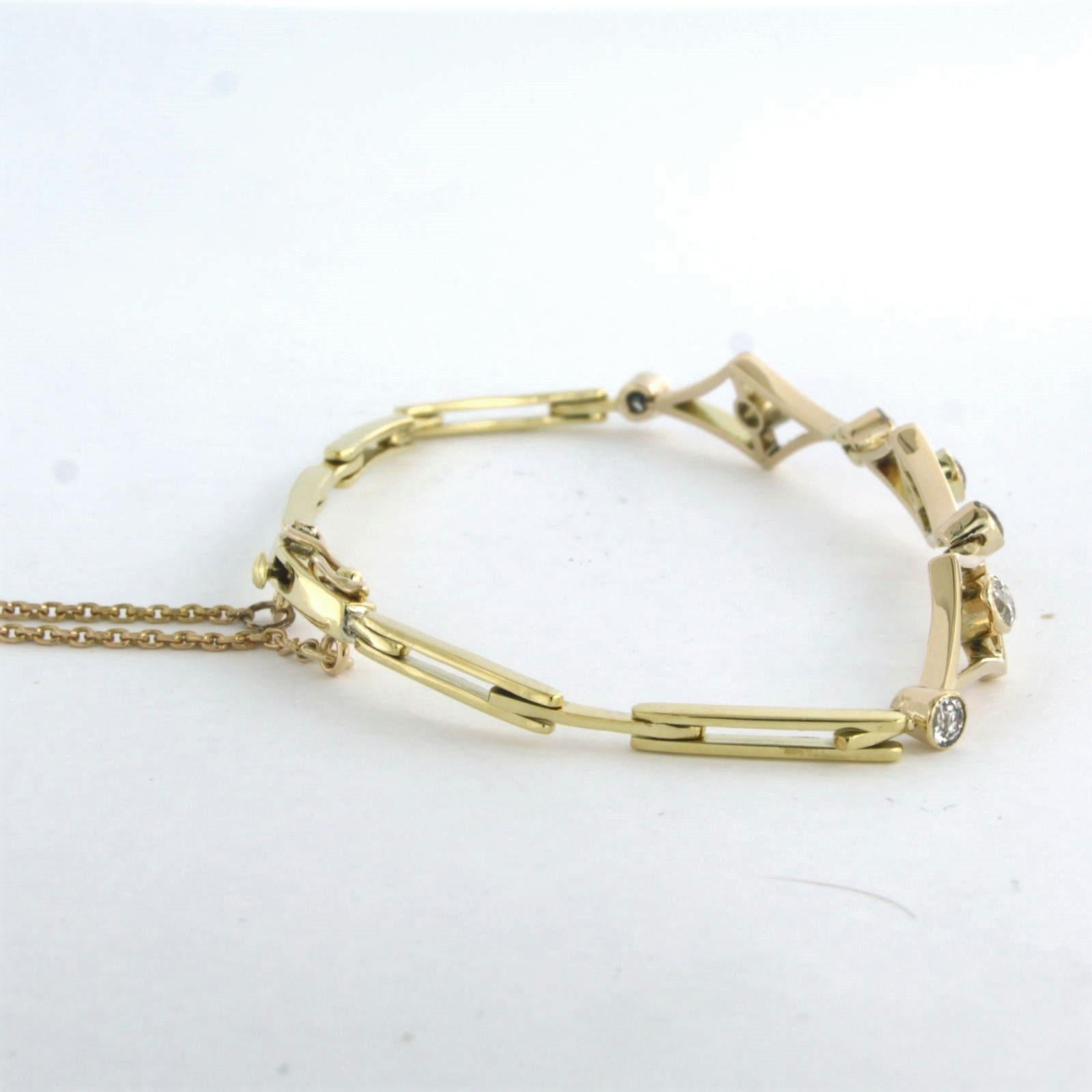 Bracelet with diamond 14k yellow gold For Sale 3
