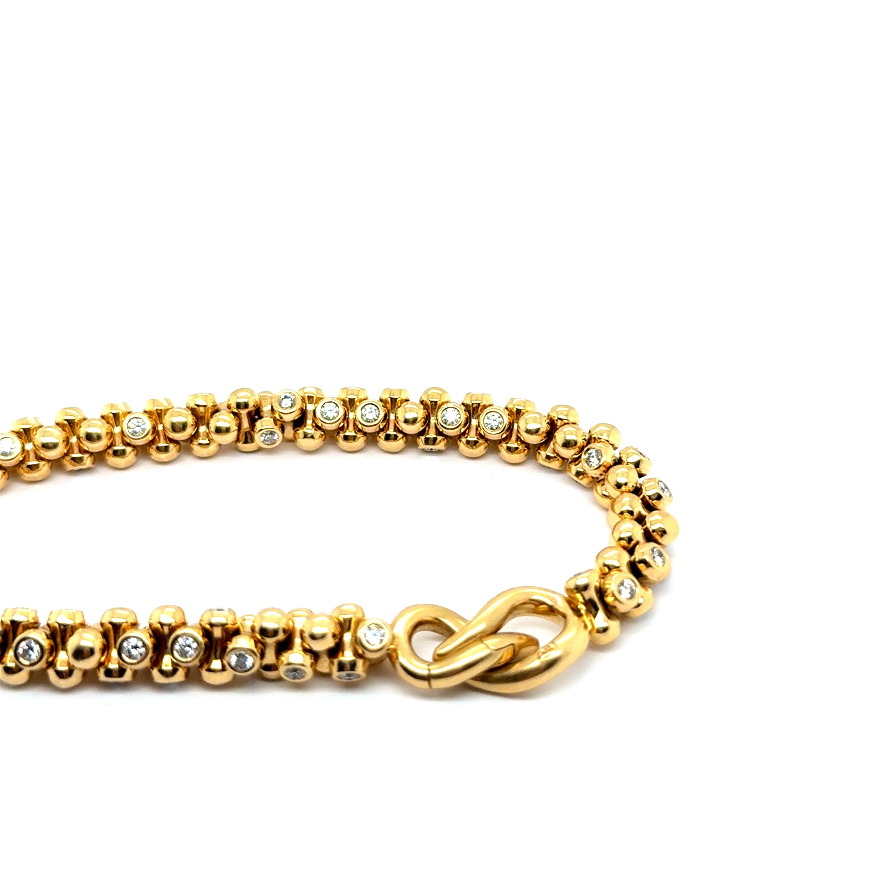 Armband aus 18 Karat Gelbgold mit Diamanten von Tamara Comolli 4