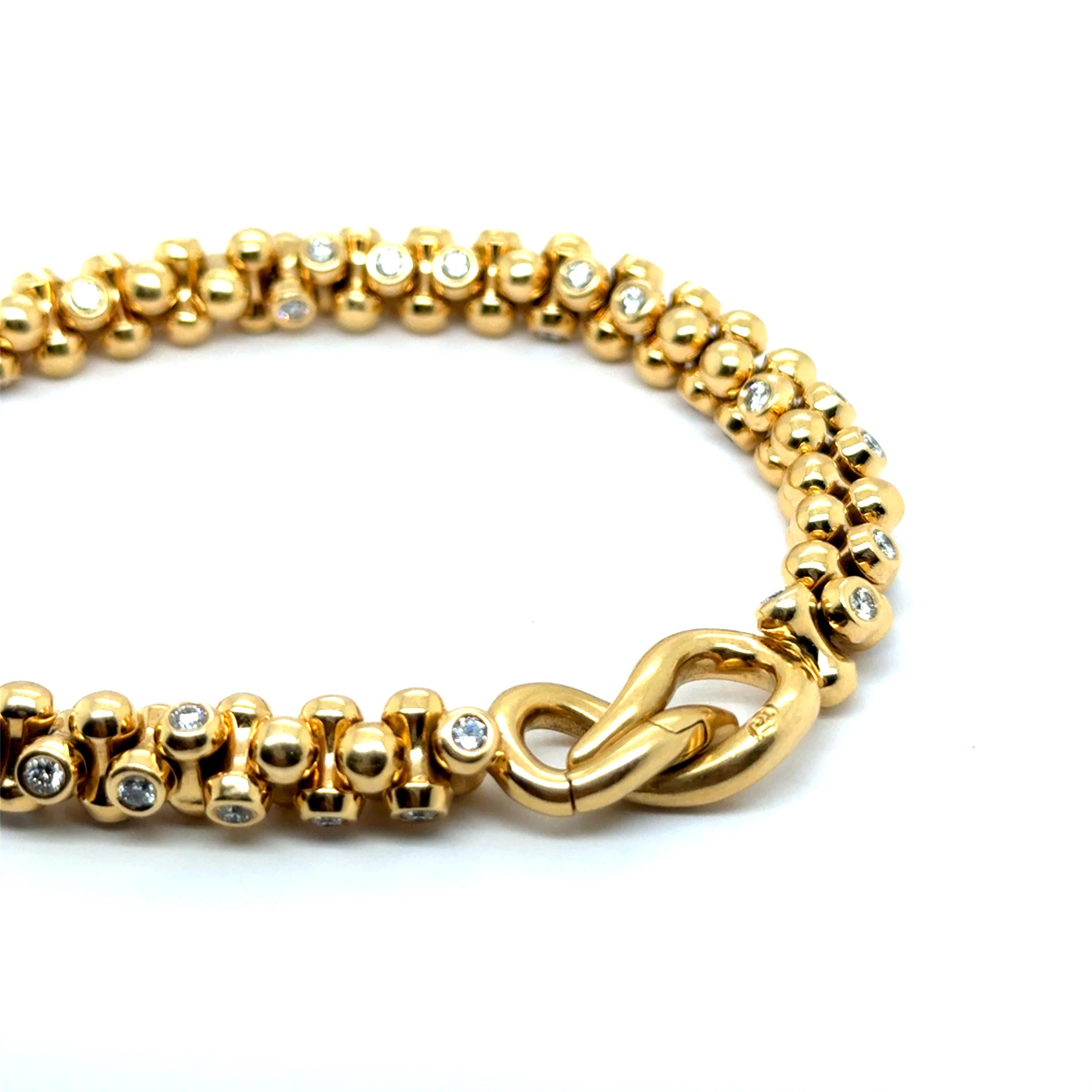 Armband aus 18 Karat Gelbgold mit Diamanten von Tamara Comolli 8