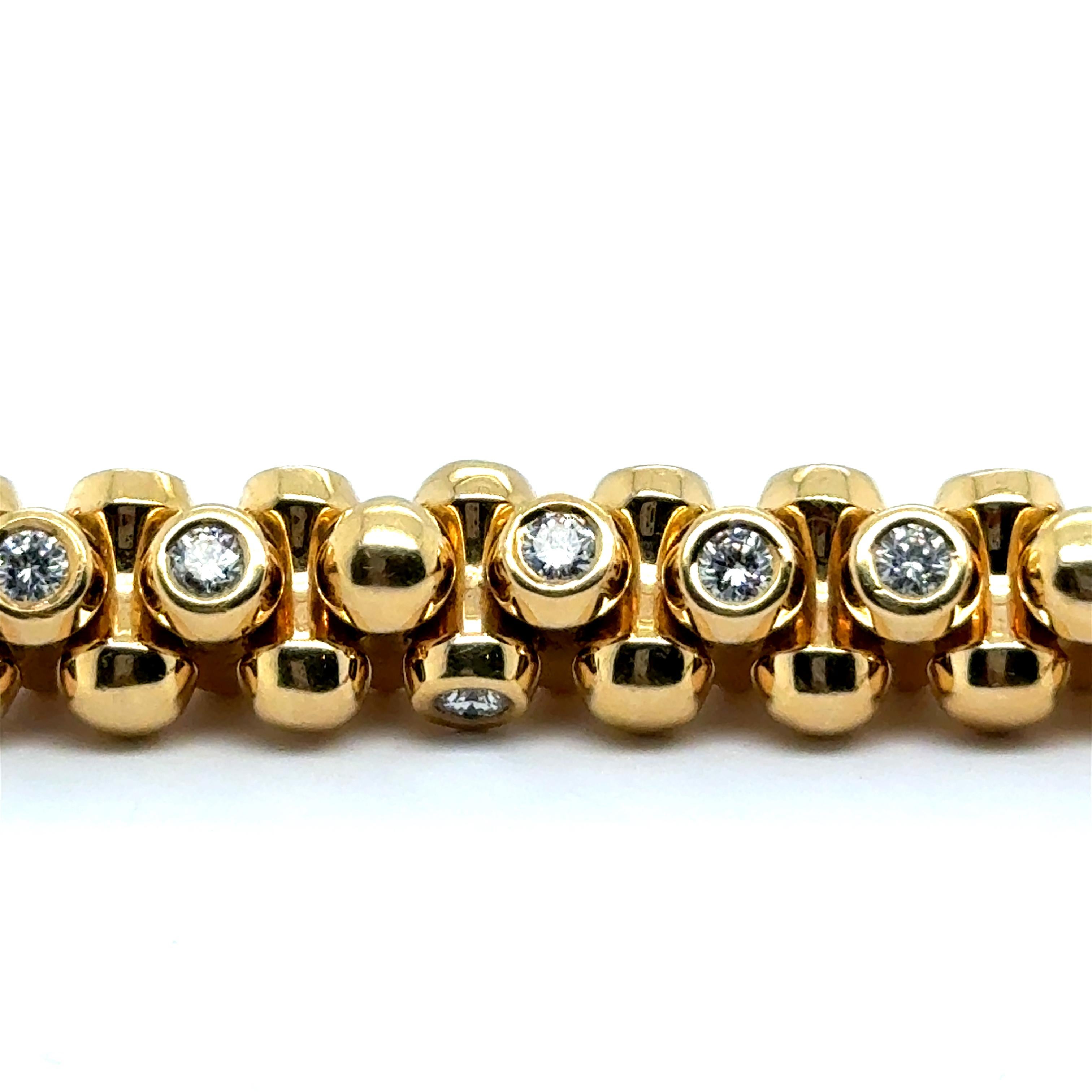 Armband aus 18 Karat Gelbgold mit Diamanten von Tamara Comolli (Moderne)