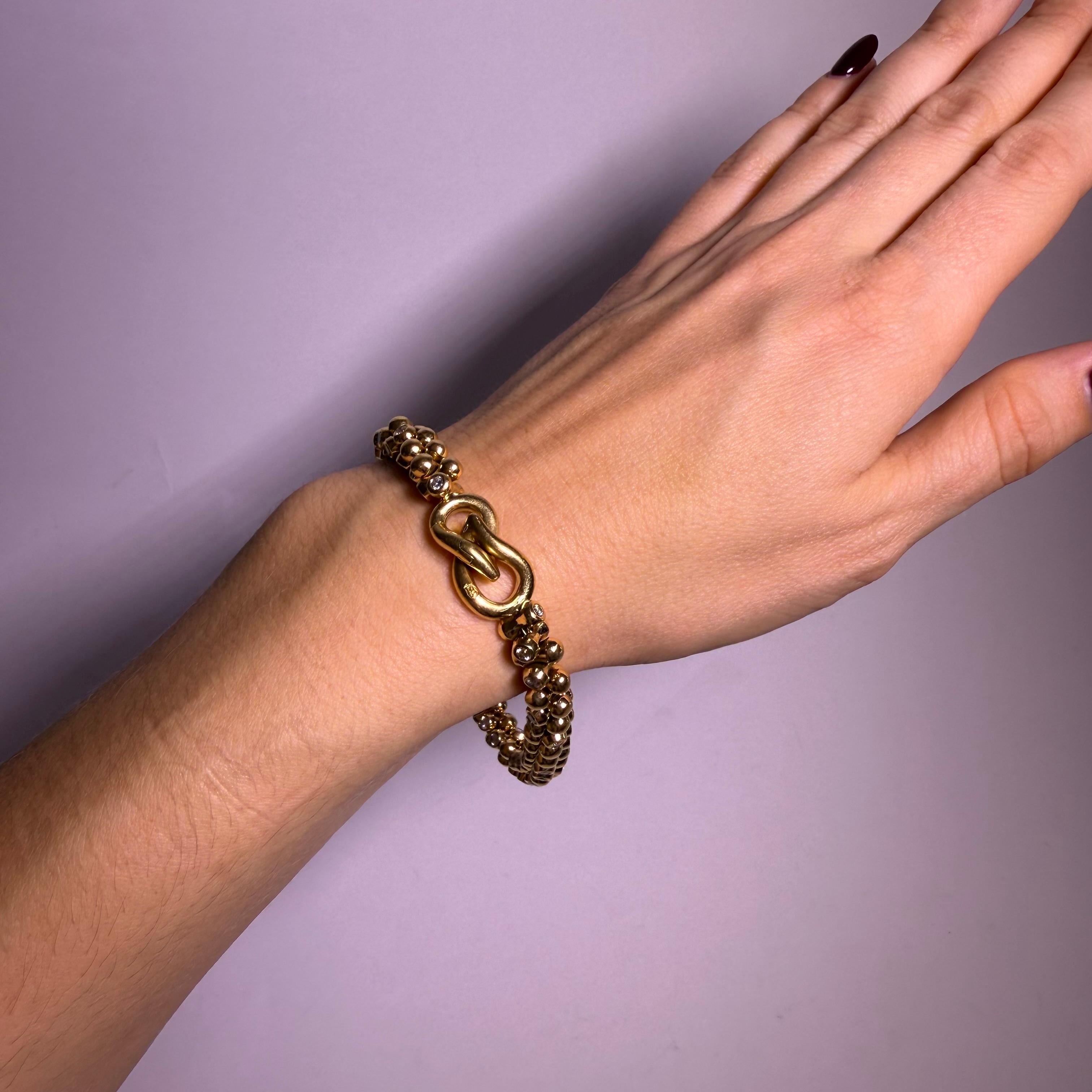 Armband aus 18 Karat Gelbgold mit Diamanten von Tamara Comolli im Zustand „Gut“ in Lucerne, CH