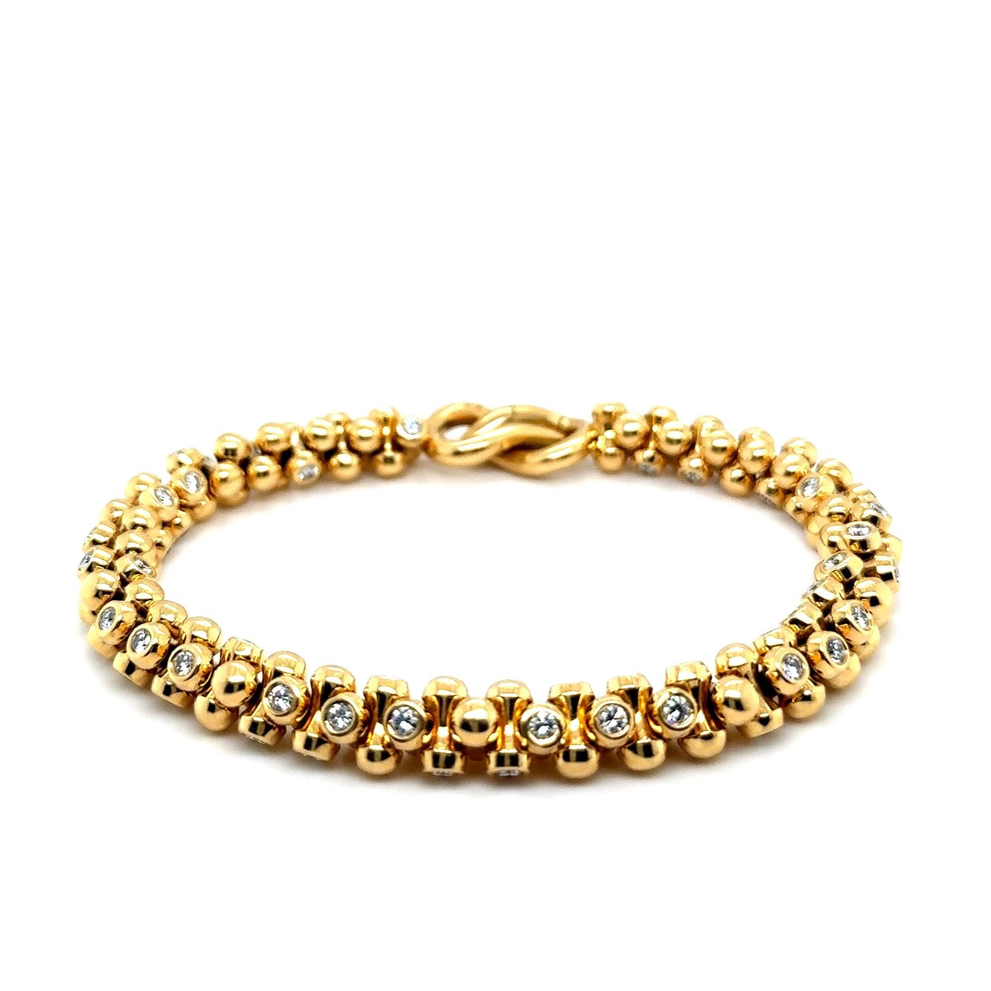 Armband aus 18 Karat Gelbgold mit Diamanten von Tamara Comolli 2