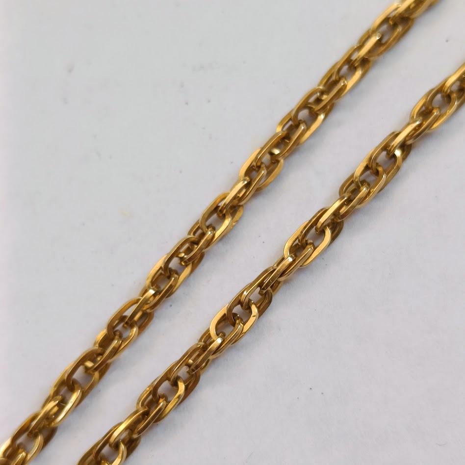 Women's or Men's Bracelet with Double Forçat Links 18k Gold For Sale