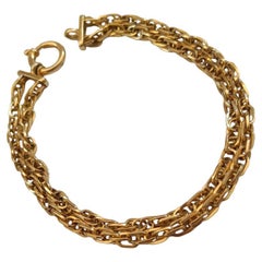 Bracelet with Double Forçat Links 18k Gold