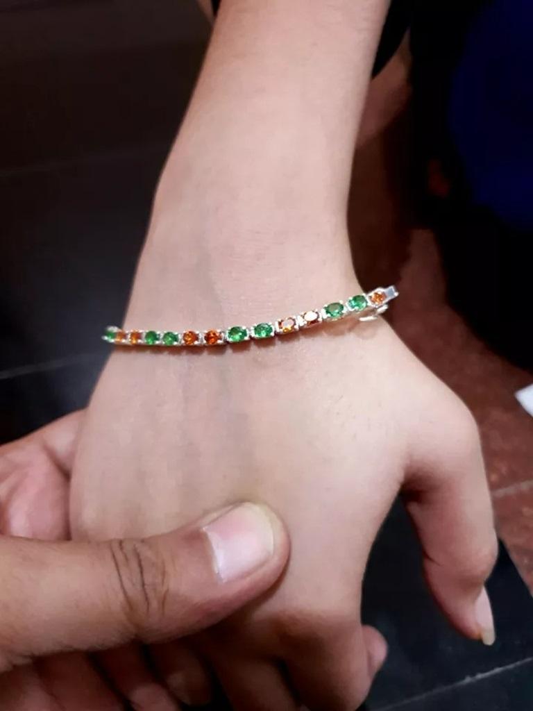 Women's Bracelet With Earring Set 925 Silver Garnet Bracelet Fashion Women Jewelry For Sale