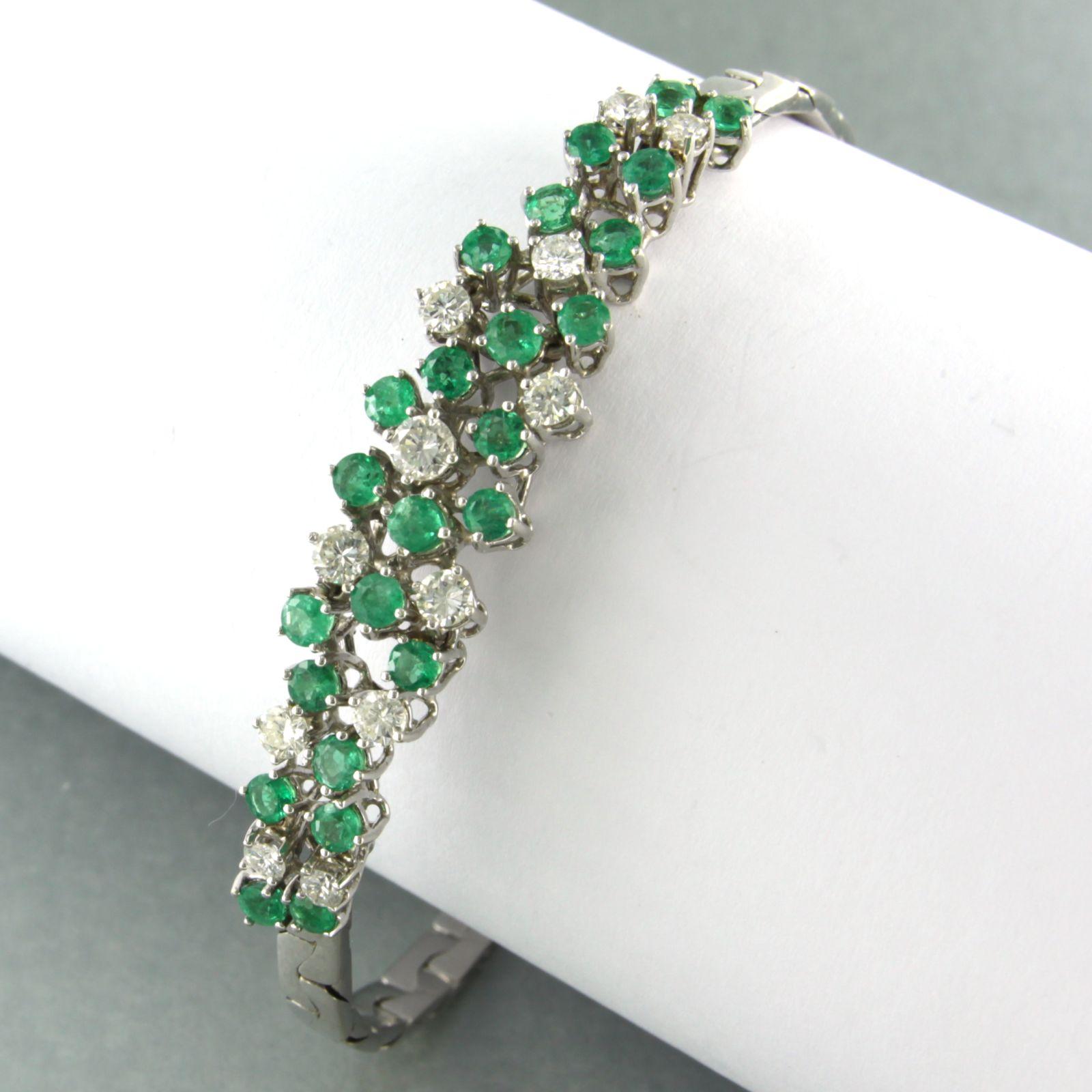 Armband mit Smaragd- und Diamanten im Brillantschliff bis zu 1,00ct 20.0 Gramm 18k Gold im Angebot 5