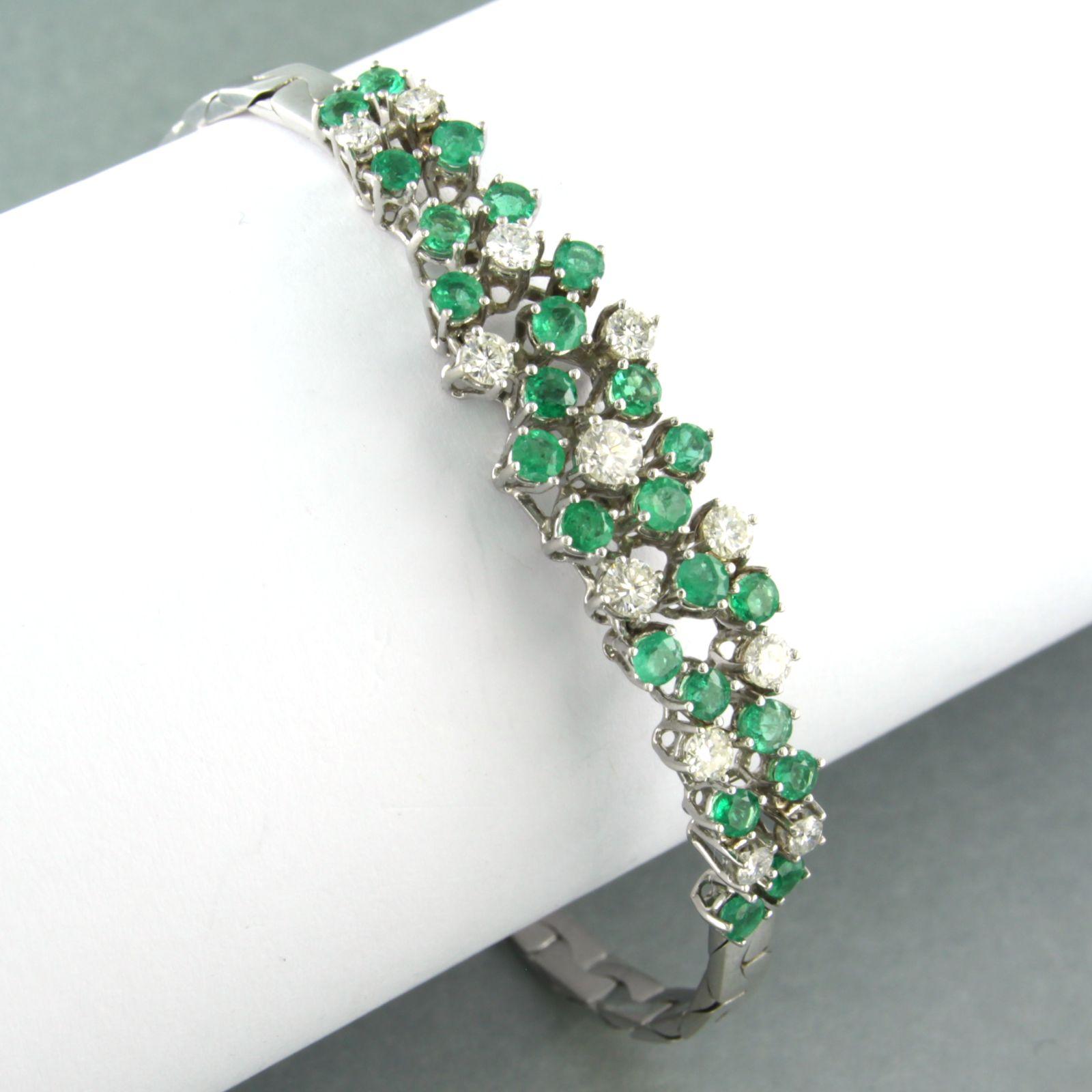 Armband mit Smaragd- und Diamanten im Brillantschliff bis zu 1,00ct 20.0 Gramm 18k Gold im Angebot 1