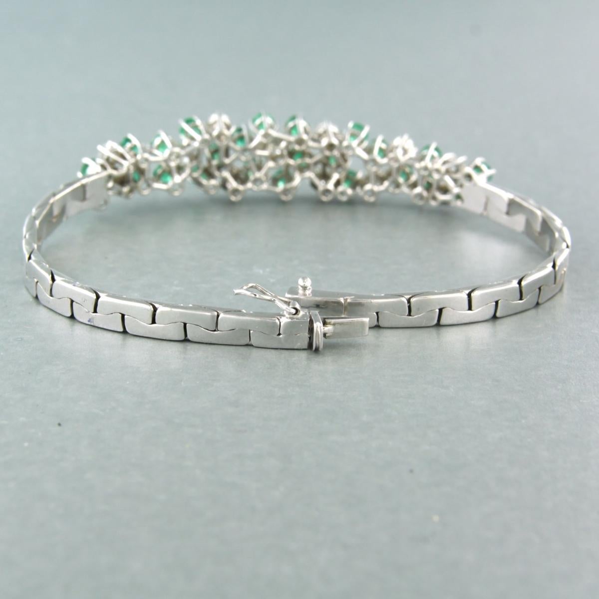 Armband mit Smaragd- und Diamanten im Brillantschliff bis zu 1,00ct 20.0 Gramm 18k Gold im Angebot 2