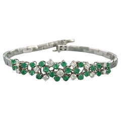 Brilliante avec émeraude et diamants taille brillant jusqu'à 1,00ct 20,0 grammes or 18k