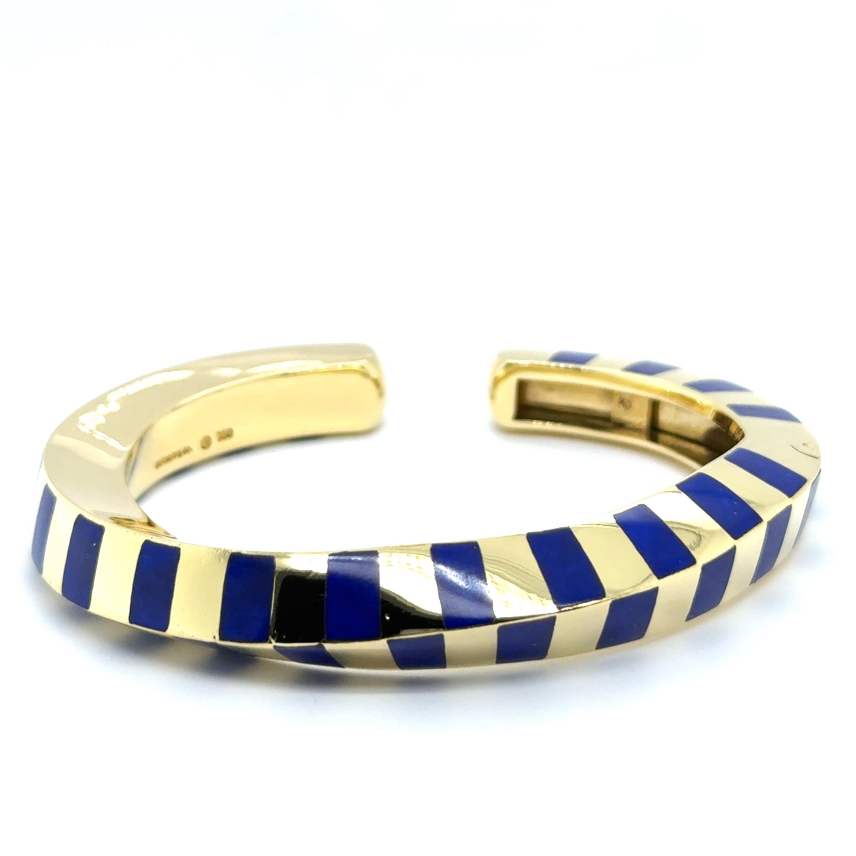 Bracelet with Lapis Lazuli in 18K Gold by Angela Cummings for Tiffany & Co For Sale 5