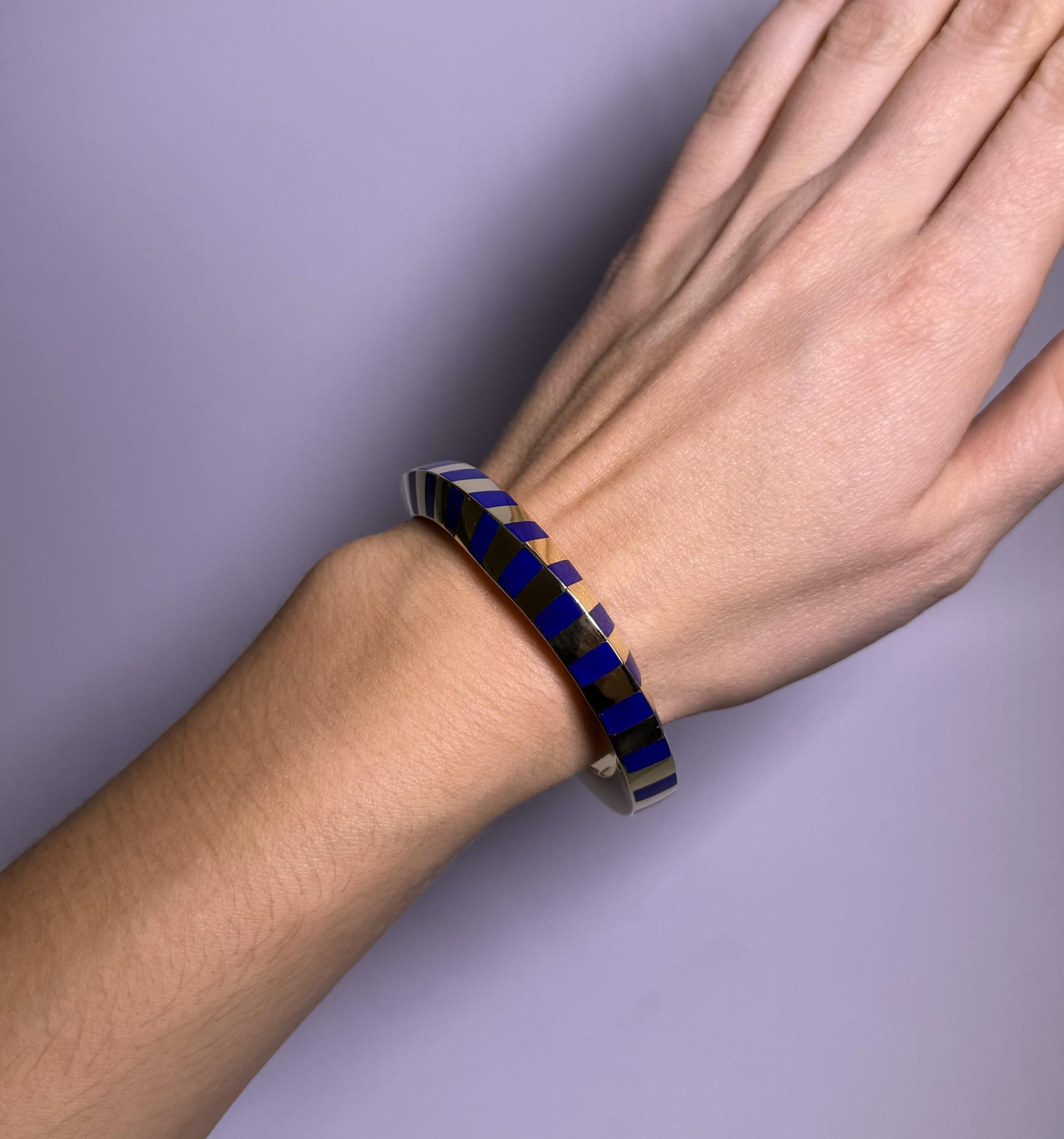 Bracelet with Lapis Lazuli in 18K Gold by Angela Cummings for Tiffany & Co In Good Condition For Sale In Lucerne, CH