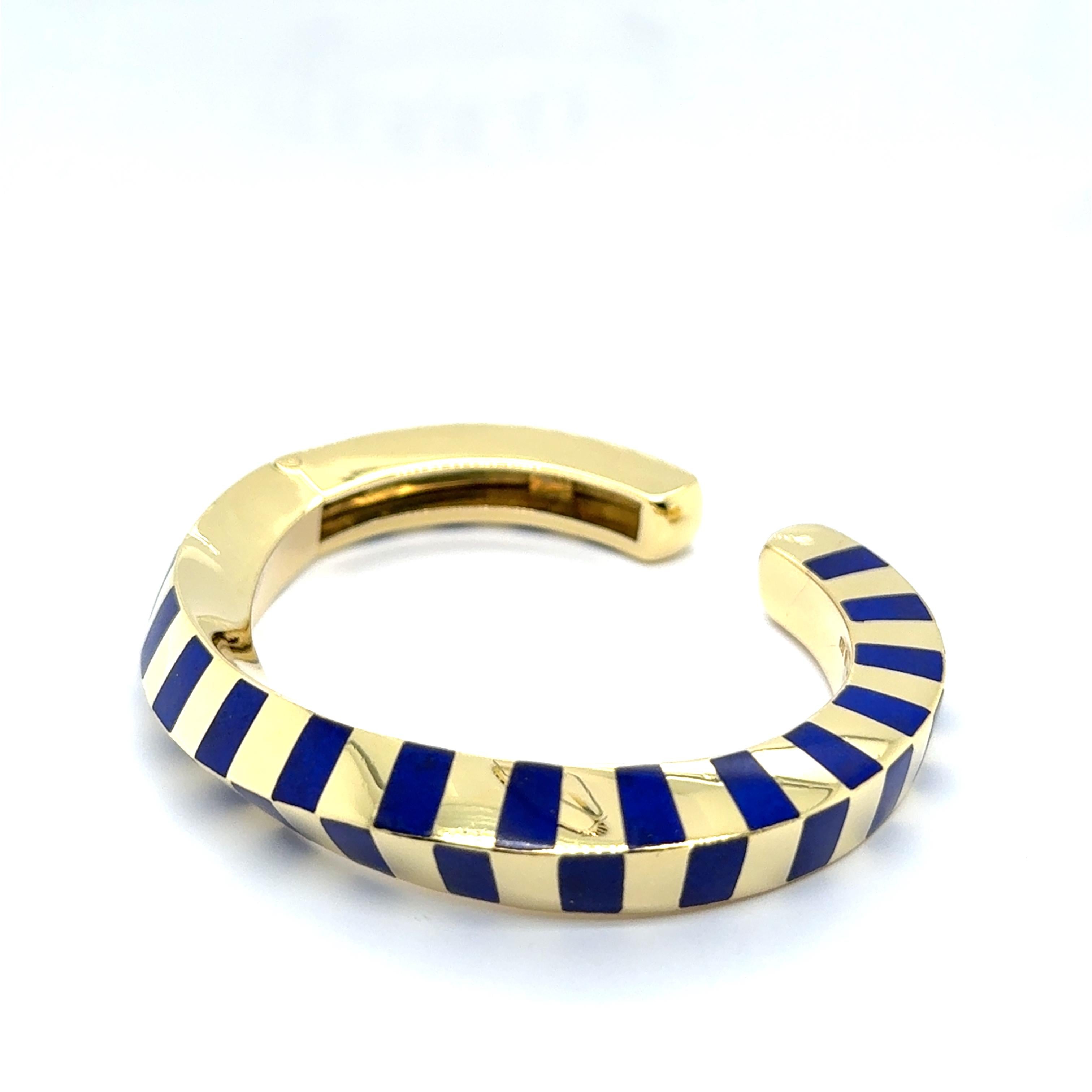 Women's or Men's Bracelet with Lapis Lazuli in 18K Gold by Angela Cummings for Tiffany & Co For Sale