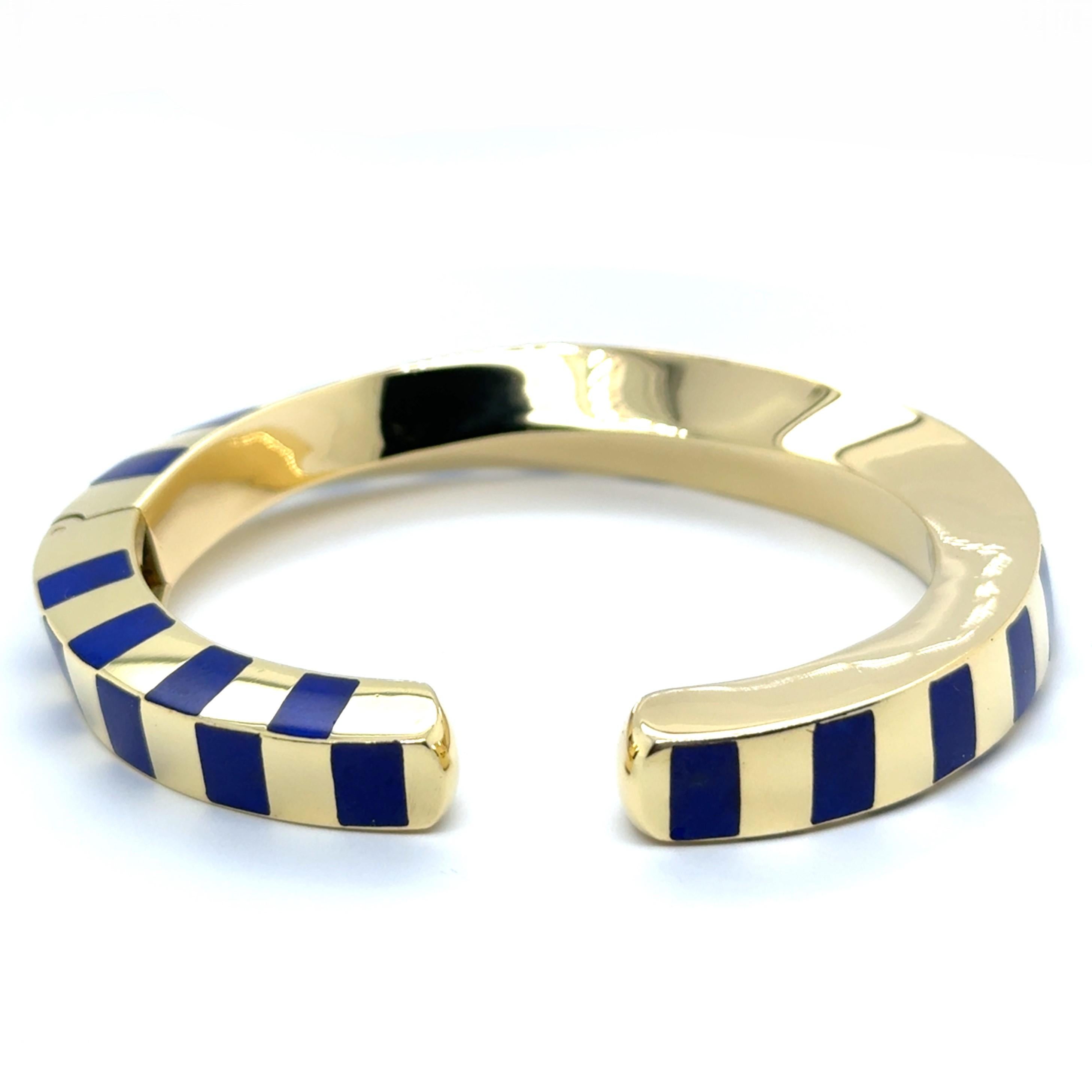 Bracelet with Lapis Lazuli in 18K Gold by Angela Cummings for Tiffany & Co For Sale 3