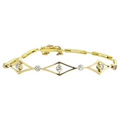 Bracelet avec diamants de taille ancienne jusqu'à 1,00ct or 14k 9,7 grammes