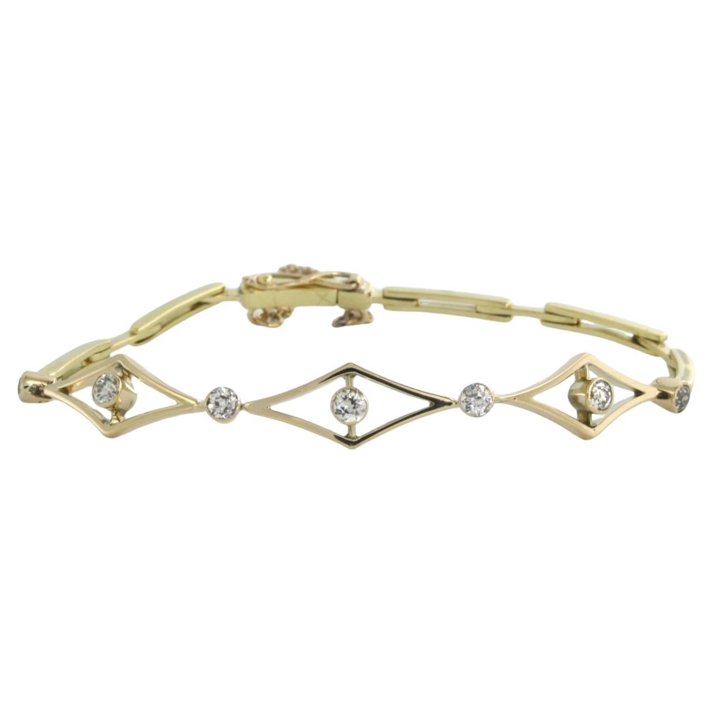 Pulsera con diamantes talla mina vieja de hasta 1,00 ct Oro de 14k 9,7 gramos en venta
