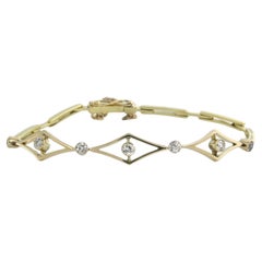Bracelet with old mine cut diamonds up to 1.00ct 14k gold 9.7 grams