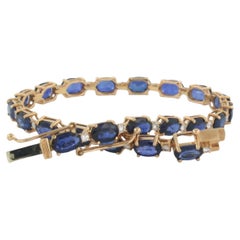 Bracelet with sapphire 13.20ct and brilliant cut diamonds up to 0.50ct 18k gold