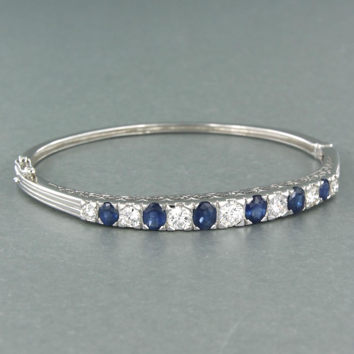 Armband mit Saphiren und Diamanten im Brillantschliff bis zu 1,95ct 14k Gold 11,8 gr im Angebot 1