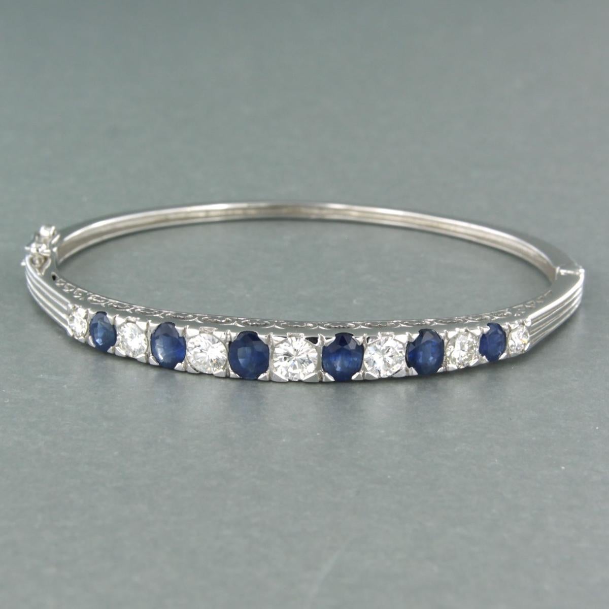 Armband mit Saphiren und Diamanten im Brillantschliff bis zu 1,95ct 14k Gold 11,8 gr im Angebot 2